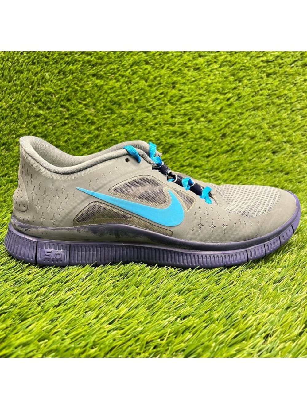 Nike Free Run 3 Womens Size 8 Gray Blue Athletic Running Walking Shoes Sneakers